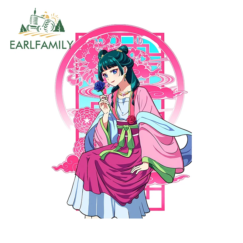 

EARLFAMILY Maomao Fairy Car Stickers Japanese Anime Waterproof Pink Clouds Decals Vinyl Motorcycle Surfboard Funny Laptop Decor