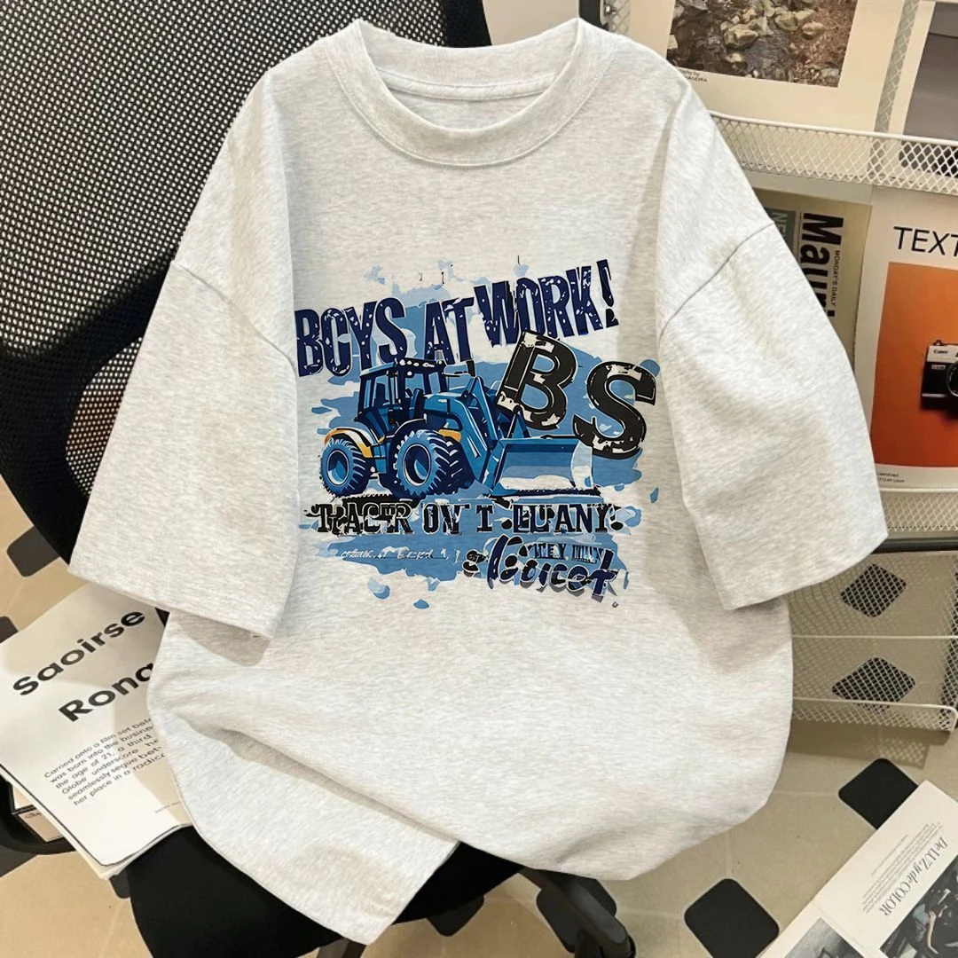 

Футболки с короткими рукавами из 100% чистого хлопка с американским уличным буквенным принтом для мужчин и женщин, летняя модная пара