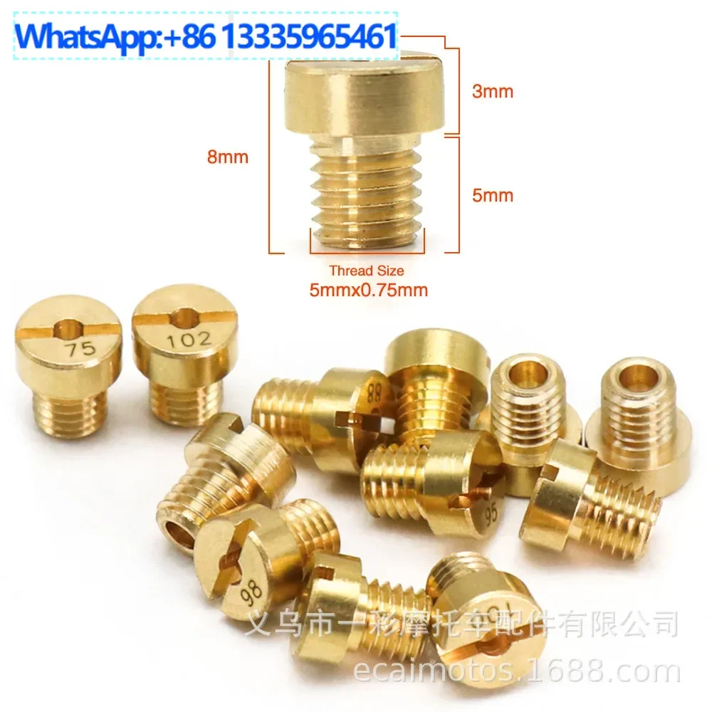 

10PCS Dellorto carburetor accessories PHBG AD/DS racing carburetor main measuring hole main jet