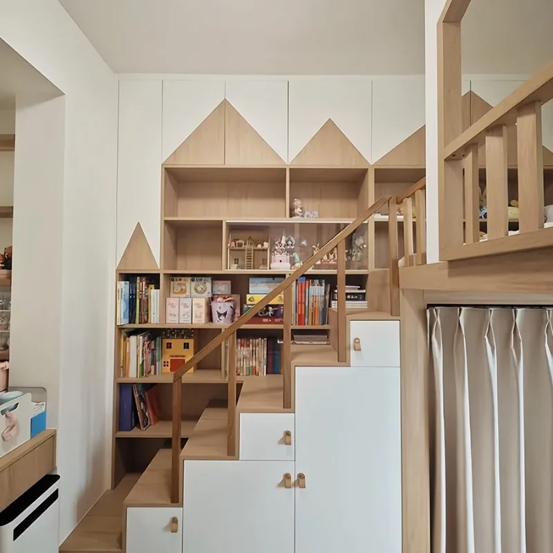 Duplex second floorsiblings do not disturb  solid wood tree house high and low bed, children's bed