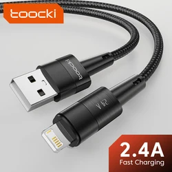 Toocki Kabel USB do iPhone'a 14 13 12 Pro Max X XS XR 8 7 Plus iPad Szybkie ładowanie Ładowarka Aluminiowy kabel iP do iPhone'a Przewód do transmisji danych