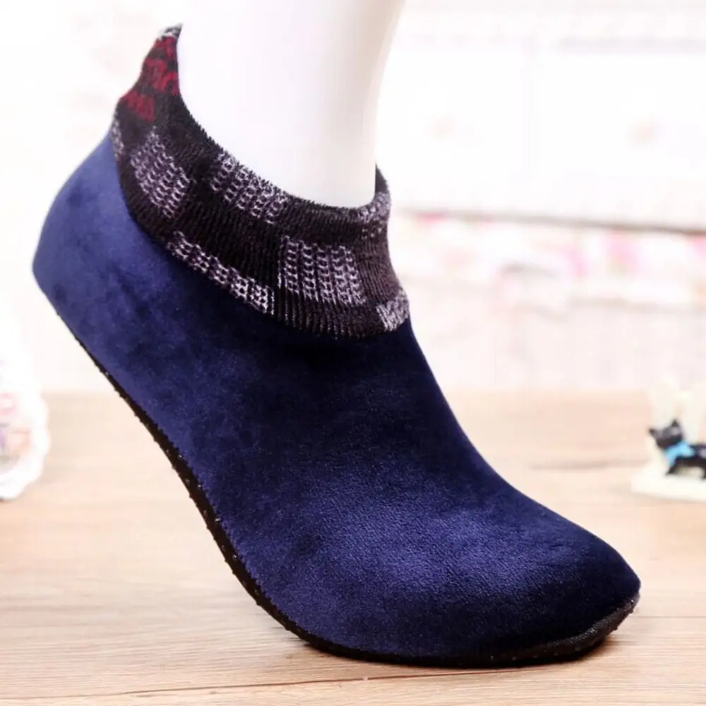 أزياء الشتاء الدافئة المنزل السرير جورب داخلي الحرارية رشاقته جوارب يمكن السير بها على الأرض مطاطا القطبية الصوف عدم الانزلاق Sockings للنساء رجل #3