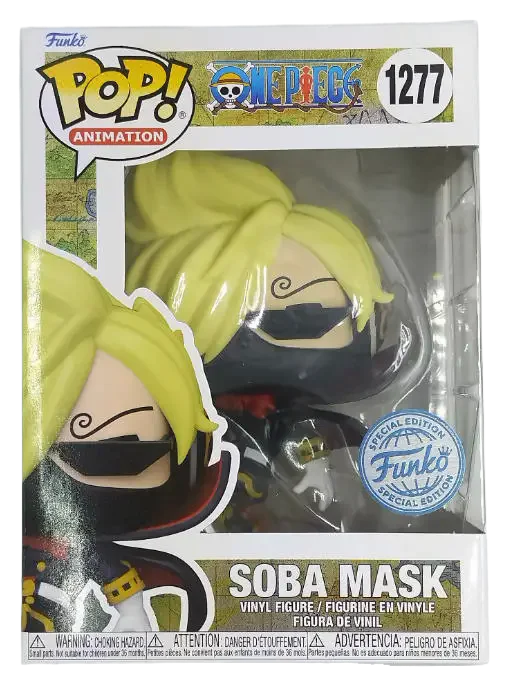 Funko Pop One Piece Soba Mask 1277 #   Figura de Vinilo de 10 cm, Muñeco Coleccionable de PVC, Juguetes para Niños, Cumpleaños, Carnaval