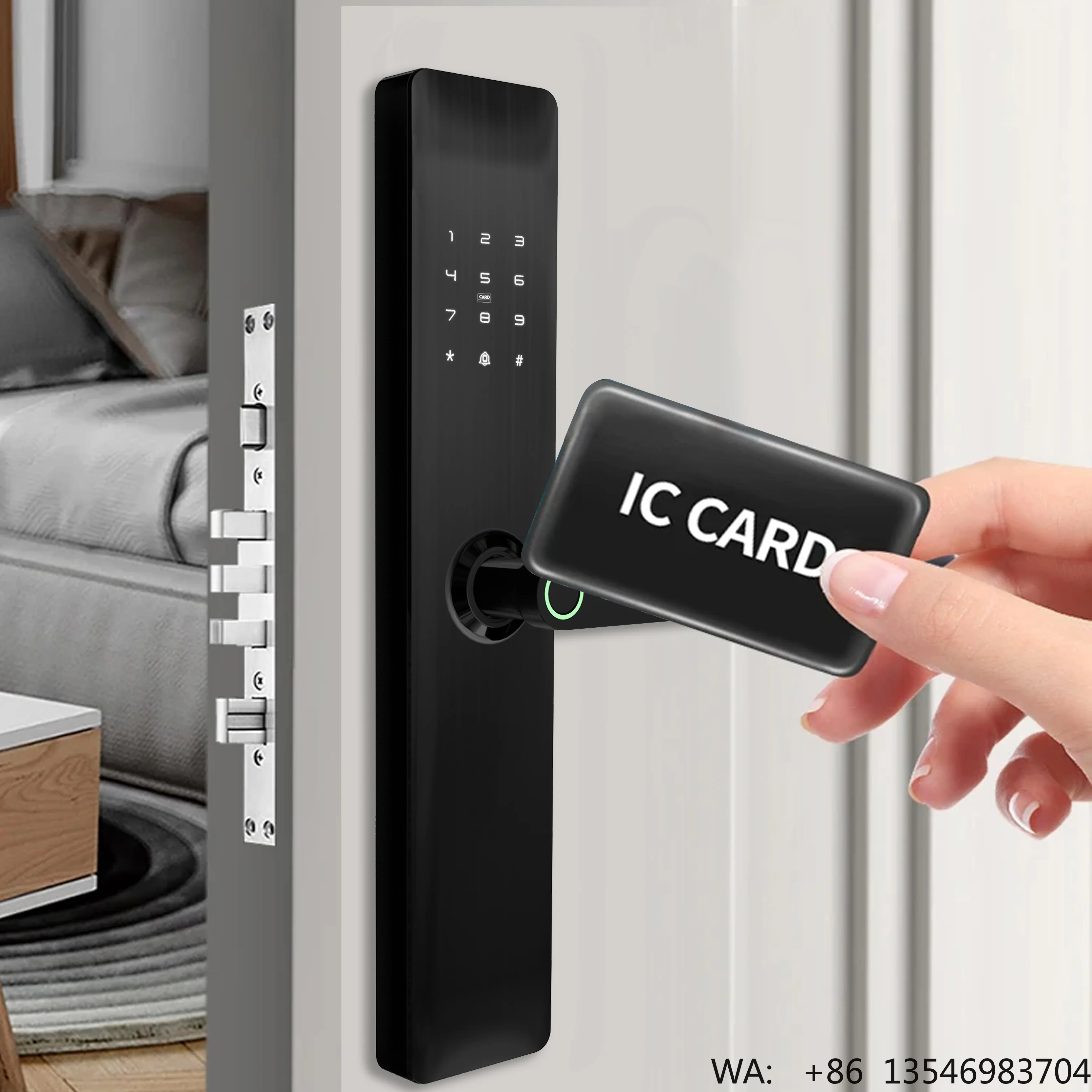 

Tuya WiFi App Smart Lock 6068 Home Security Mortise Fingerprint Biometric Door Handle Intelligent Digital Door Lock by TTLock