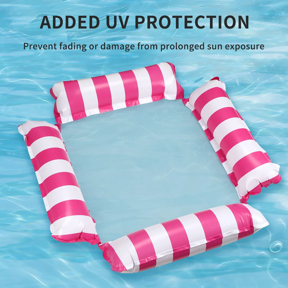 Adult inflatable water mesh inflatable bed, foldable recliner floating row