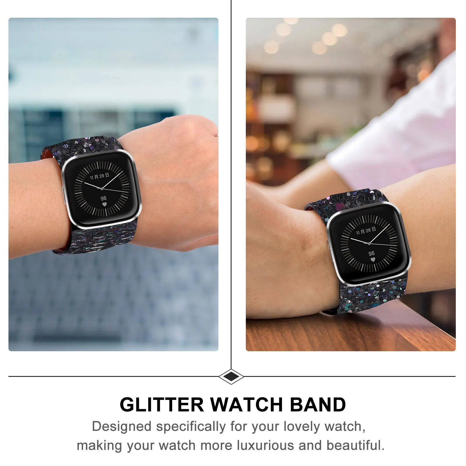 

High Quality Glitter Watch Strap Man Wrist Band Straps for Men Watchband