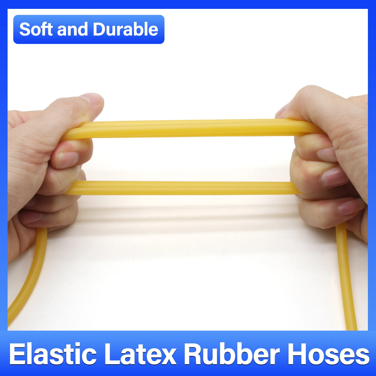 

1/10M Yellow Latex Rubber Hoses Tube ID1.6 ~ 9mm Rubber Bands Slingshot Catapult Tension Rope Pipe High Resilient Elastic Tube