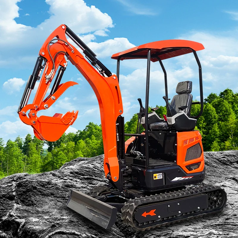 Customized China Mini Digger Micro Digger 1 Ton Mini Excavator 1.8 Ton Small Excavator With Closed Cabin