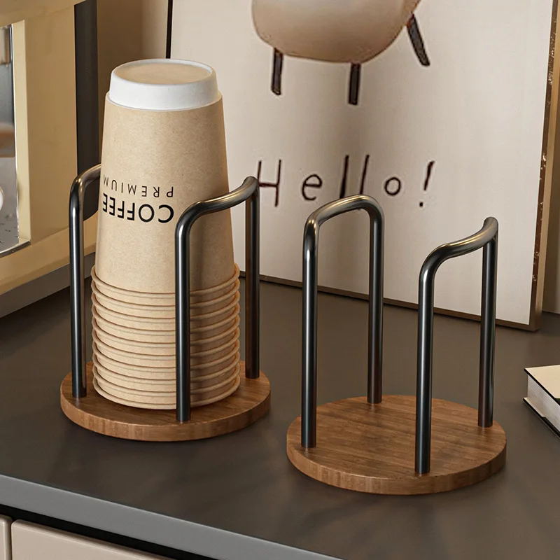 Paper cup holder, water cup storage rack, dustproof upside down coffee table, disposable cup picker rack