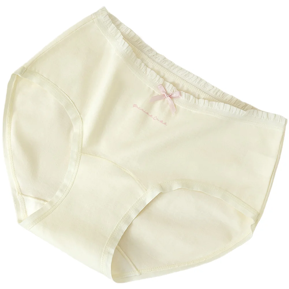1pc Girls Soft Breathable Cotton Panties With 7A Sanitizing Extended Crotch Mid-waist Traceless Quick Drying Underwear