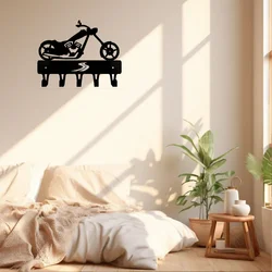 Wall Hook 1pc Home Black Motorcycle Metal Balcony Wall-mounted Clothes Rack Key Holder Kitchen Organizer Bathroom Hook Hangers