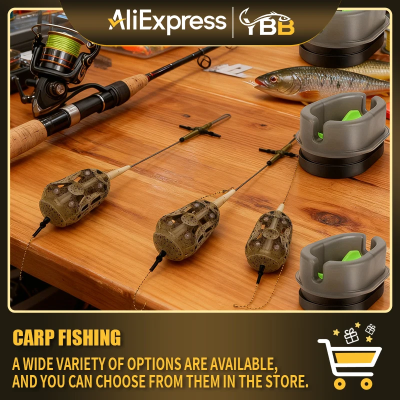 Karpfenangeln Rigs vorgebunden, Method Feeder mit doppelten Haar Rigs – gebrauchsfertig zum Köder-Setup