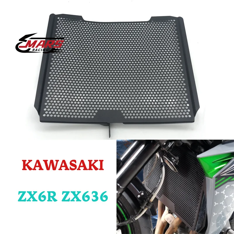 

For KAWASAKI ZX6R ZX636 2013 2014 2015 2016 - 2021 Motorcycle Accessories Radiator Guard Protector Grille Grill Protective Cover