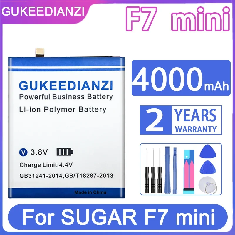 

GUKEEDIANZI Replacement Battery F7 mini 4000mAh For SUGAR F7mini Mobile Phone Batteries