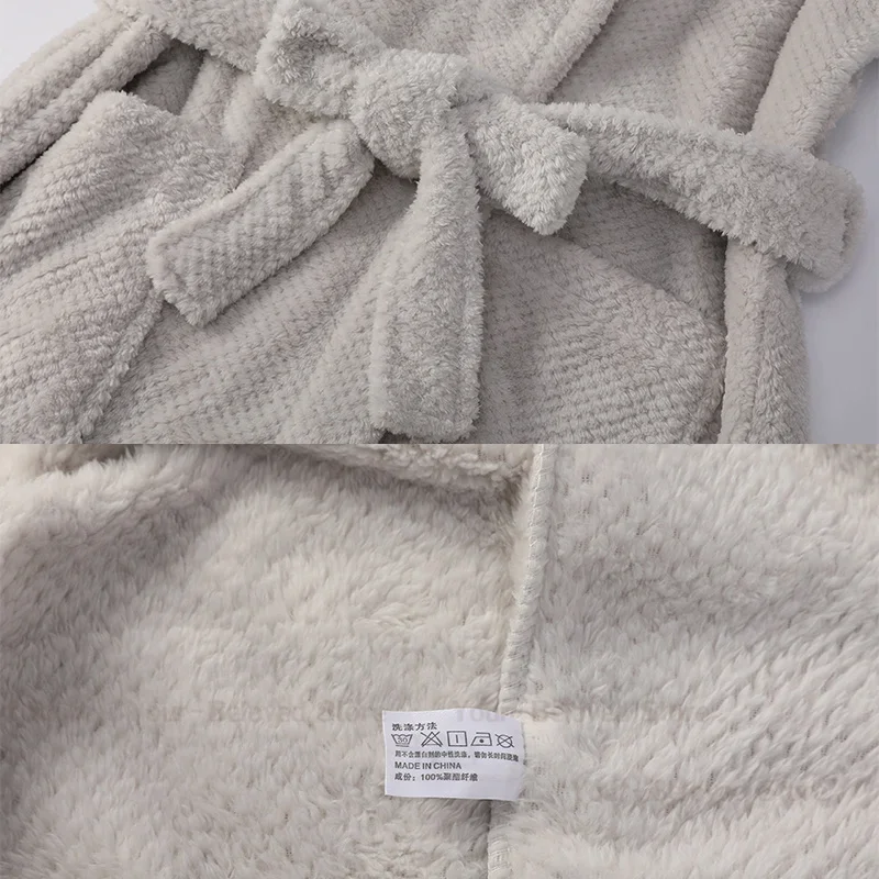 

Water Absorbing Bathrobe Men Robe Soft Sleepwear Male Autumn Winter New Peignoir Coral Velvet Kimono Gown Home Clothing Pajamas