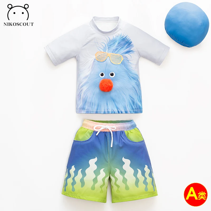 Boys' Summer Suit, Kidsren's Sports Quick-Drying Clothing, Training Sweat-Wicking, Cooling, Sun Protection, Little Boy and Baby Beach Wear