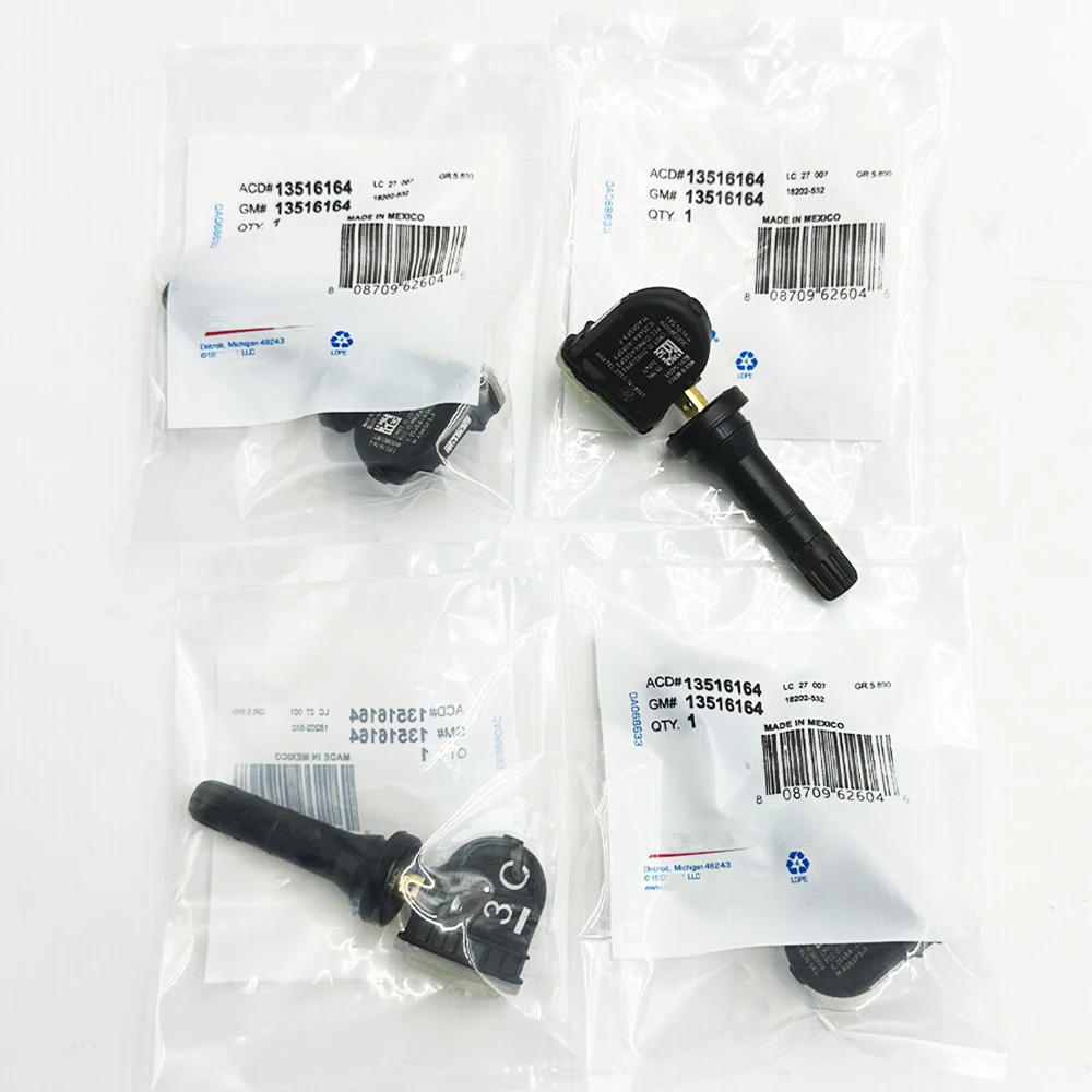 4Pcs OE 13516164 13598772 13598771 Tire Pressure Sensor for 2018-2023 Chevrolet Equinox GMC Terrain Silverado Sierra TPMS 315Mhz