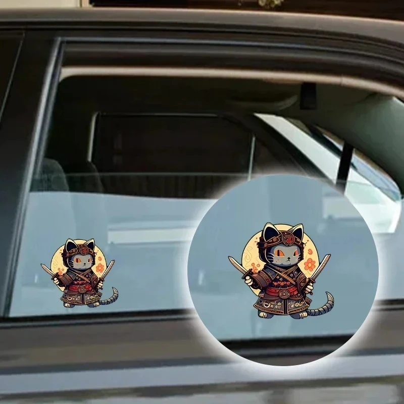 

Car Vinyl Decal Samurai Neko Cat Sticker Waterproof Removable for Car Motorcycle Laptop Auto Body Decoration