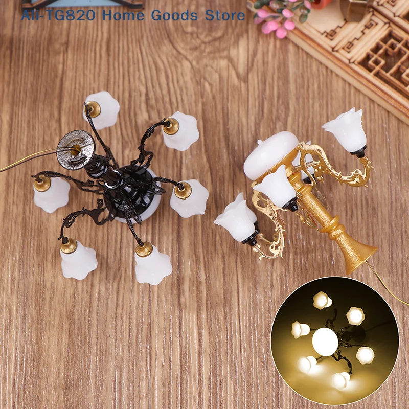 

[TG820]Miniature Dollhouse Ceiling Lamp Wall Light Desk Lamp Mini LED Lighting Home Decoration Doll Furniture Toy Can Be Bright