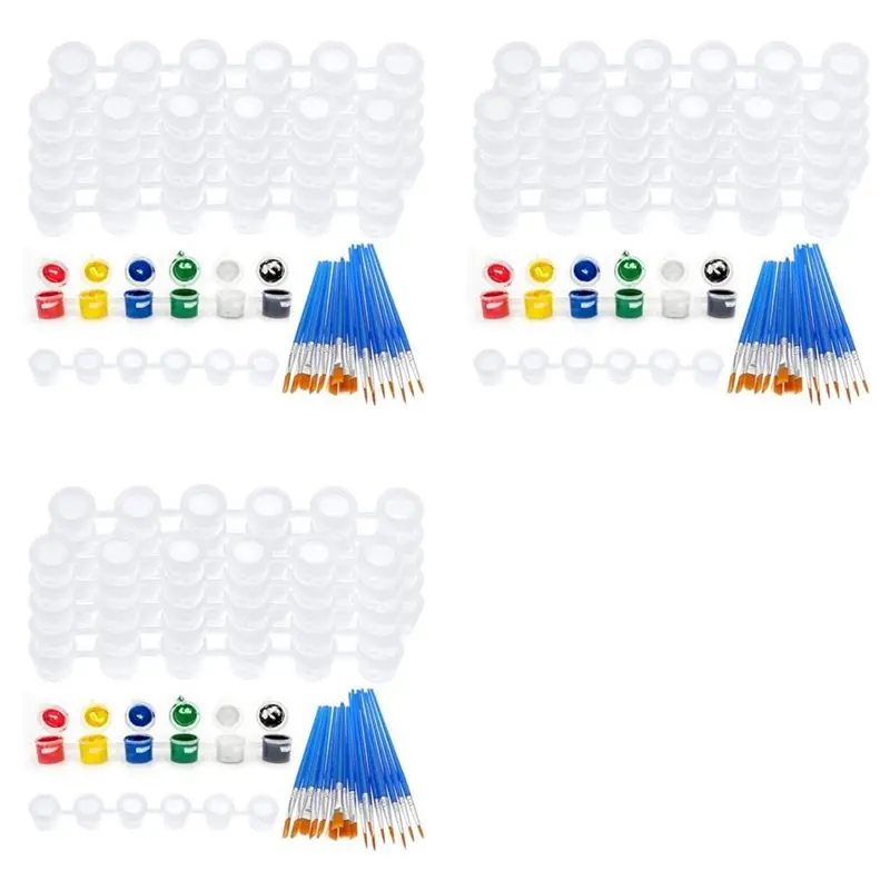 

180 пустых полосок для краски, 3 мл с 90 набора кистей для рисования, прозрачные стаканчики для краски с крышкой, акрил для рисования художественной школы