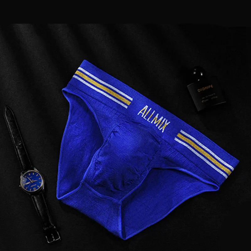 Sexy panties men Underwear Colorful Stripe Letter ropa interior hombre Three Dimensional space Seamless One Piece Sports Briefs