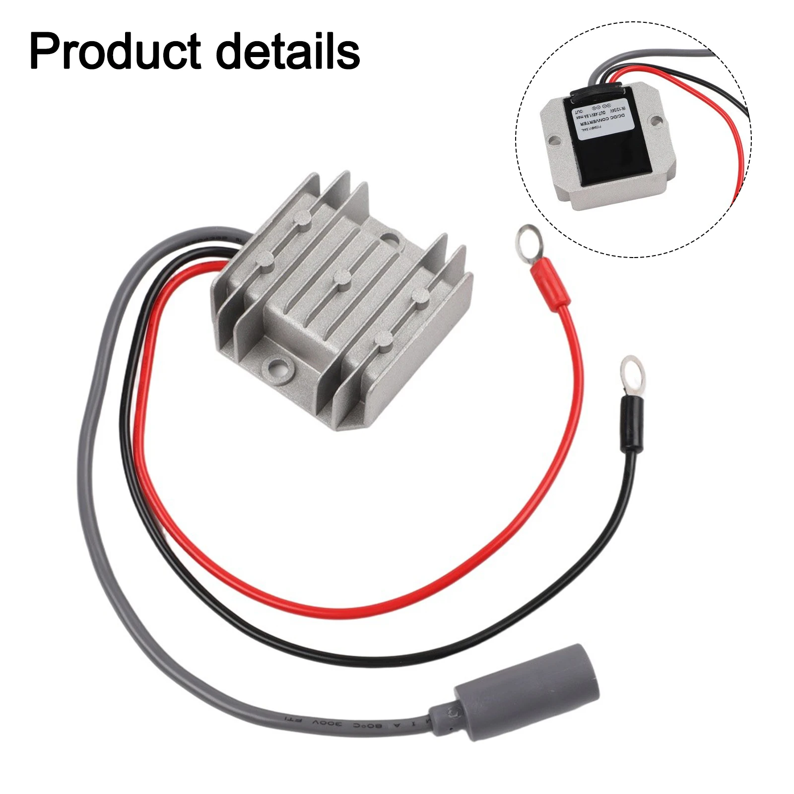 12V To 48V Power Adapter 12V24V To 48V 20CM DC Cord DC To 48V Compact Design High Efficiency Over-current Protection Camping