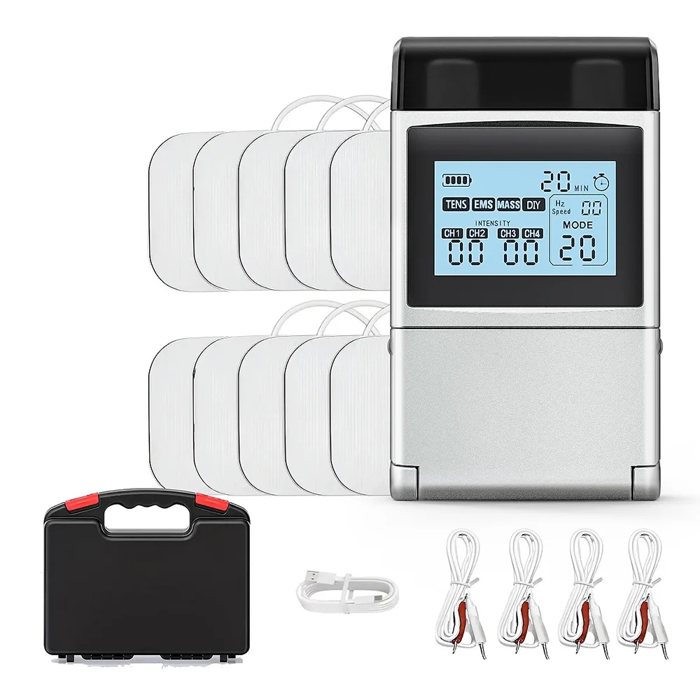 

60 Modes TENS Unit Machine EMS Electric Muscle Therapy Stimulator Physiotherapy Pulse Massage Abdominal Back Body Massager