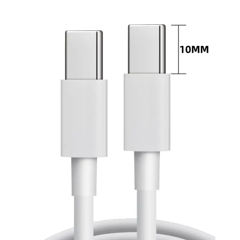 Dubbele USB-C naar Type C 10 mm blootgestelde verlengde lange punt snellaaddatakabel voor iPhone15 Samsung Huawei telefoon Ipad snelsnoer