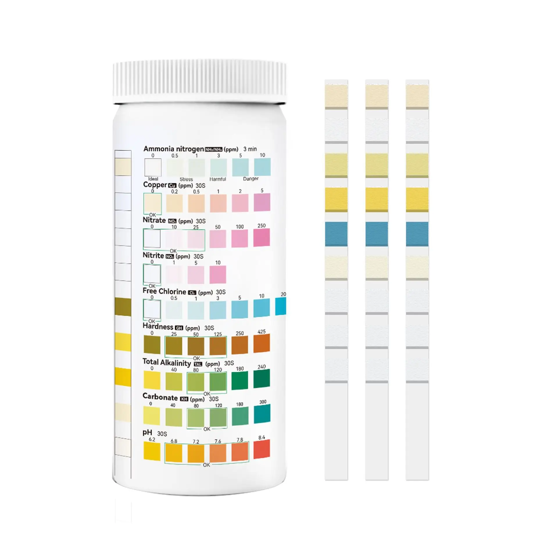 Starting from 10 boxes: 9-in-1 aquarium fish pond fish tank water quality testing paper ammonia nitrogen testing paper
