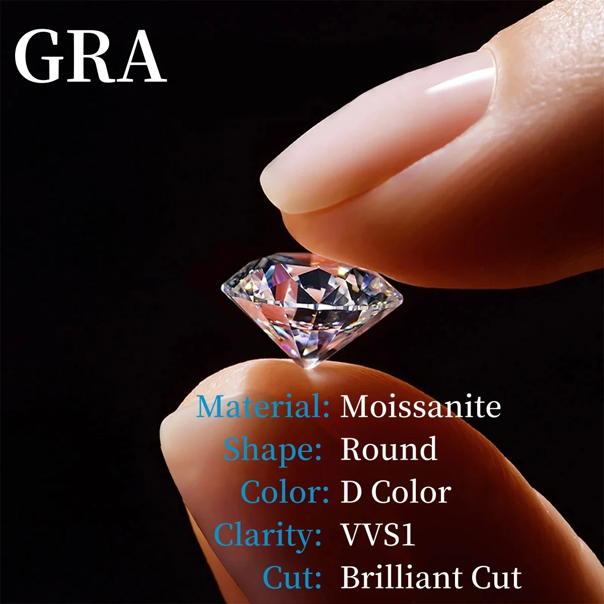 Top Quality Moissanite Loose Gemstones Multishape Real D Color Lab Grown Diamond GRA Certification Moissanite Ring Material