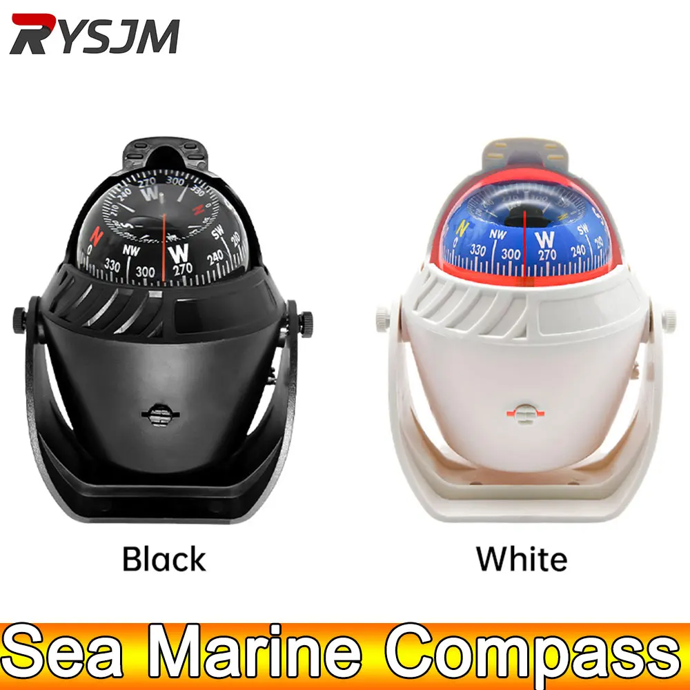 AD Waterproof Compass With Electronic LED Light Nautical Sea Pivoting Marine Boat Compass For Marine Navigation Positioning