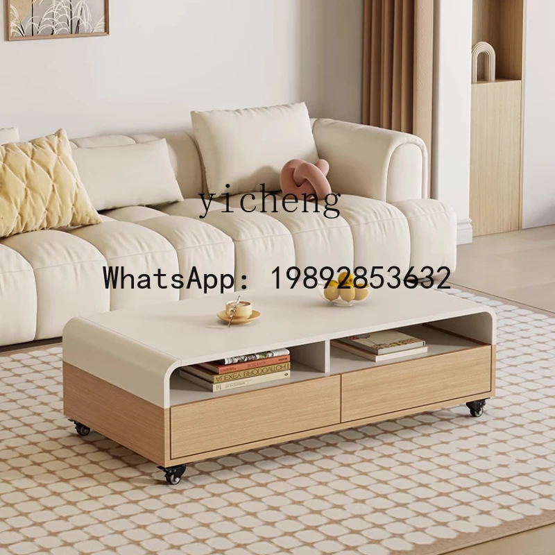 AA coffee table removable living room home small apartment simple and does not take up space low table home accessories