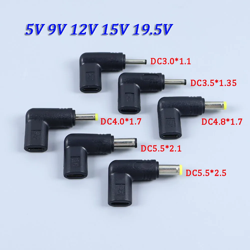 USB C PD to DC Power Connector Universal 5V 9V 12V 15V 19.5V Type C to DC Jack Plug Charging Adapter Converter for Router Tablet