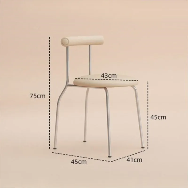 JOYLOVE sedia da pranzo in metallo per uso domestico nordico Internet Celebrity cafe sedia per il tempo libero moderna semplice Wabi Sabi Wind Egg Roll Chair