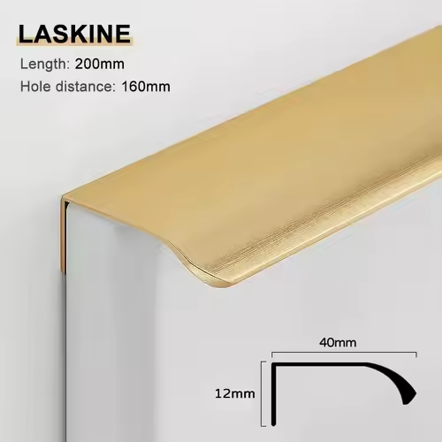 Gold Black Hidden Handles Long Kitchen Cabinet Pulls Drawer Knobs Aluminum Alloy Furniture Handles Cupboard Pulls Wardrobe Pulls - Image 28