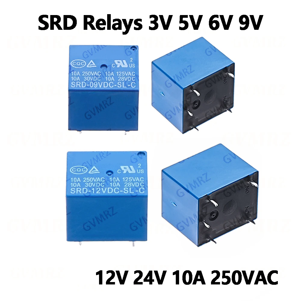 5PCS/LOT Relay SRD-03 05 09 06 24 12VDC-SL-C 5PINS 3V 5V 9V 6V 24V 12V High-quality SRD-03VDC-SL-C SRD-05VDC-SL-C SRD-09VDC-SL-C