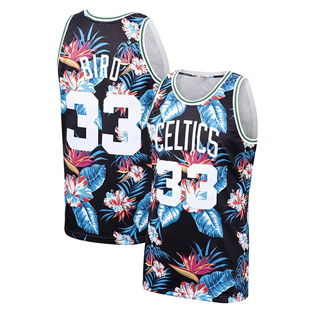 Letnie dorosłe dzieci Larry Bird 33 koszykówka Tank Top Karl kwiatowy nadruk odzież bez rękawów koszulka sportowa casualowe w stylu Streetwear