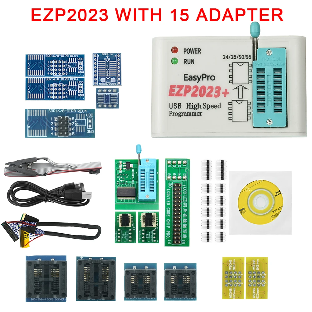 Original EZP2023 High-speed USB SPI Programmer EZP 2023 Support 24 25 93 95 EEPROM 25 Flash BIOS Chip Better Than EZP2019