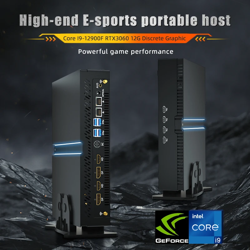 2023 Mini Gamer PC  12th Gen Intel i9 12900F i7 12700F Nvidia RTX 3060 2060 12G PCIE4.0 Windows 11 Mini Gaming Computer WiFi6