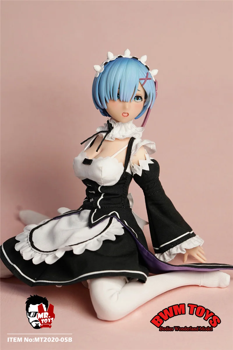 متوفر MR.TOYS MT2020-05 1/6 أنيمي فتاة ريم رام خادمة PVC رئيس نحت نحت نموذج صالح 12 ''أنثى الجندي عمل الشكل الجسم #2