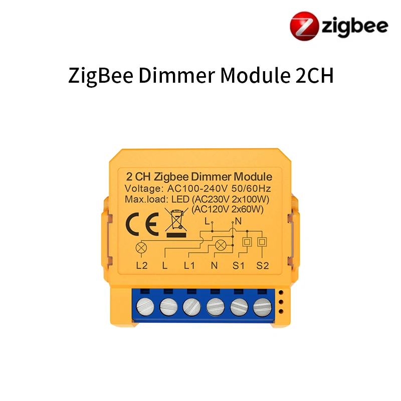 AVATTO WiFi/ZigBee 1/2 Gang Dimmer Lichtschakelaar Module, Smart Dimmer Switch Module APP Afstandsbediening Voor Tuya Alexa Google Home - afbeelding 1