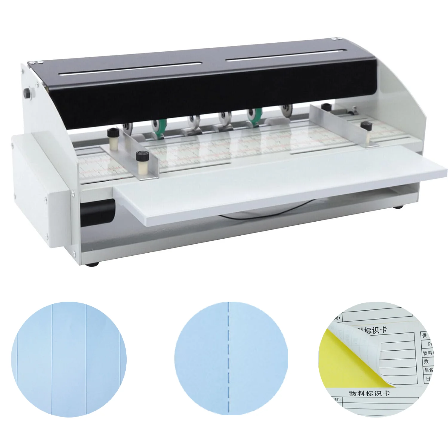 A3 Size Electric 3-in-1 Paper Scoring Machine 460mm Creasing Perforating Cutting Machine For Ticket Photo Invitation Card