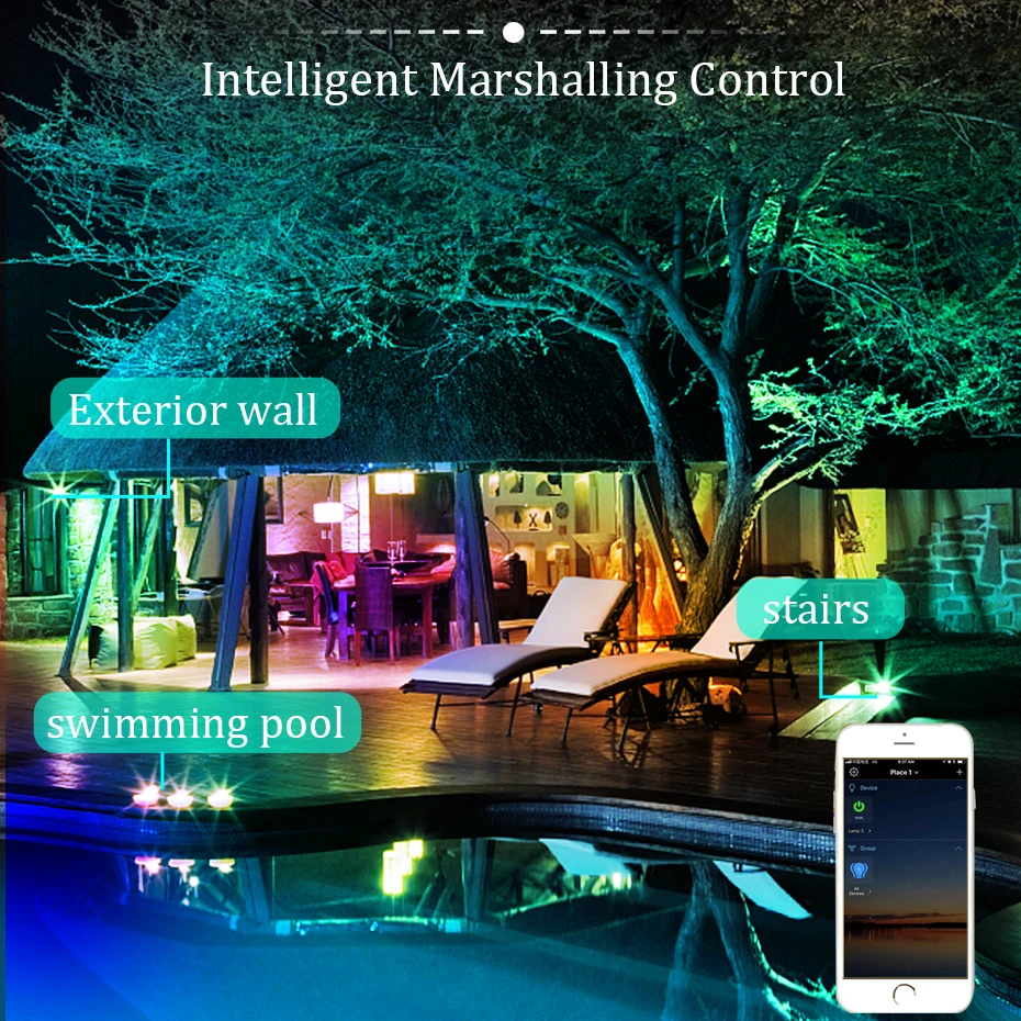 Imagem -05 - Luz de Inundação Regulável para Jardim Refletor de Parede Lâmpada Impermeável Tuya Wifi Spotlight Inteligente Rgb 220v 100w 50w 30w Ip66