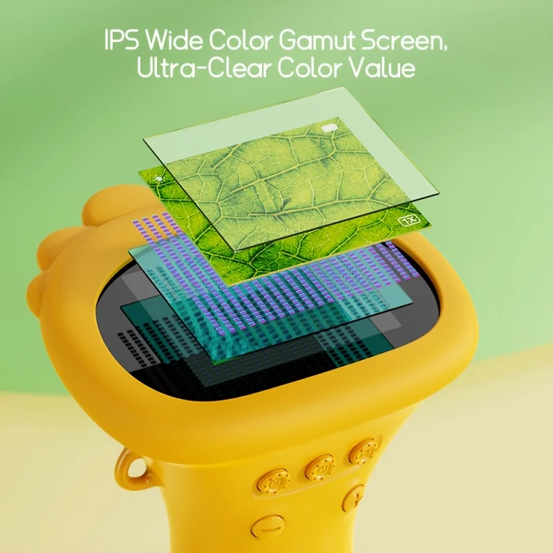 مجهر رقمي جديد للأطفال 2 بوصة شاشة IPS 1000 عدسة مكبرة مجهر جيب عالي الدقة