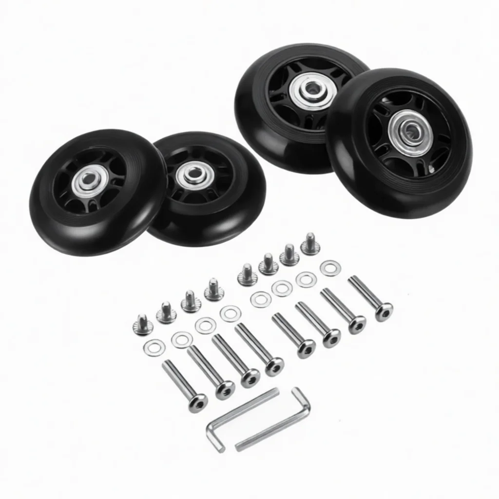Silent Replacement Luggage Wheels - Universelle Ersatz-Kofferräder, geräuschlose PU-Rollreifen, Reparaturset, Ersatzteile