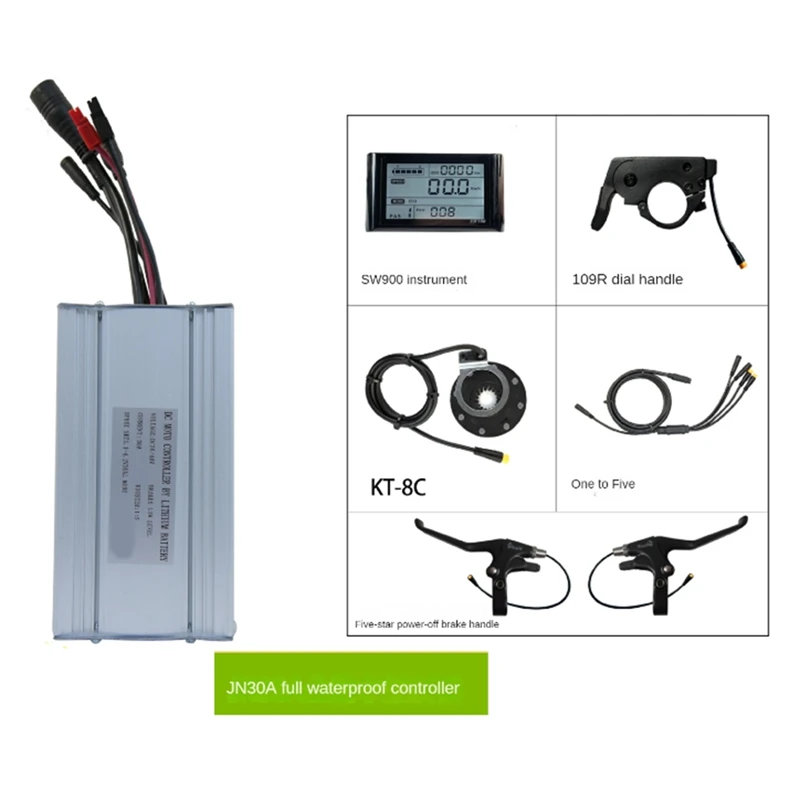 30A Waterproof Head Controller Kit Electric Scooter Kit SW900 Display Sine Wave Controller 36/48V1000W