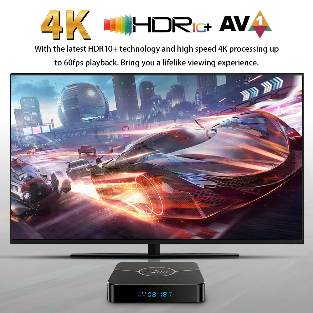 الأصلي X98 PLUS TV Box أندرويد 11 Amlogic S905W2 AV1 2.4G & 5G Dual Wifi BT5.0 4GB 32GB/64GB 4K مشغل الوسائط فك التشفير