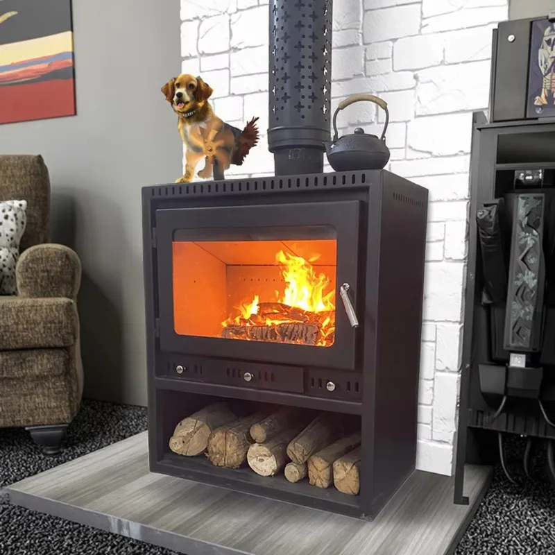 Modern Design Freestanding Indoor Fireplace Wood Burning Stove 2-Year Warranty for Home Heating Apartment Villa Steel Material