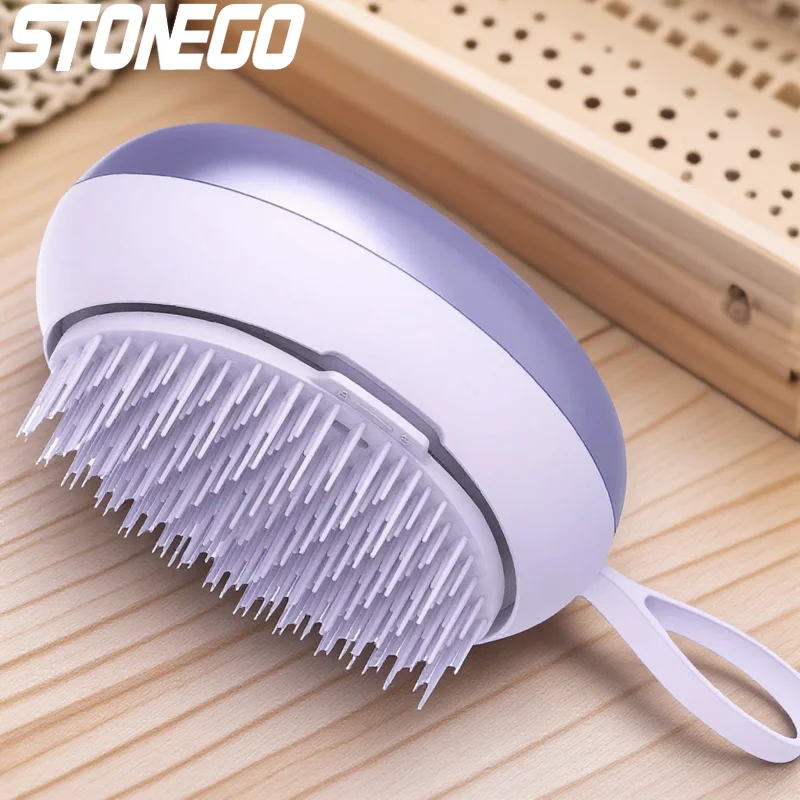 

Электрическая массажная расческа с отрицательными ионами для пушистых гладких волос, против путаницы с вибрационным массажем