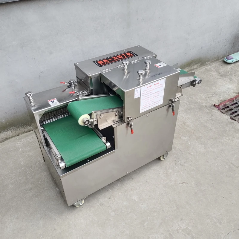 Alta precisão fresco frango peito peixe carne de porco tira de carne cubo dicer máquina corte